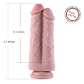 HiSmith 8.1 Inch Silicone Dual Cock – Realistic Silicone Dildo Sex Machine Attachments